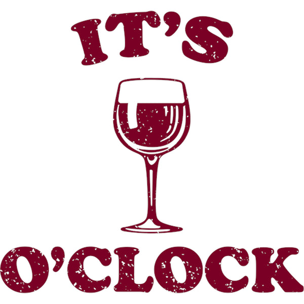 Wine O Clock - Ladies Slim Fit Tee - Graphic Tees Australia