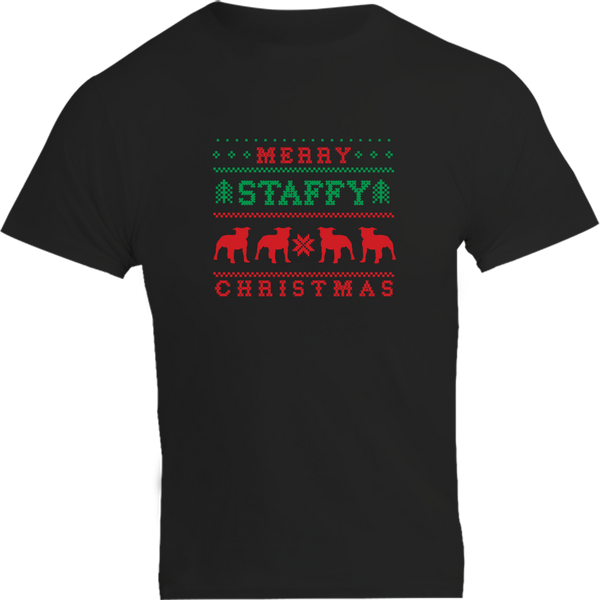 Merry Staffy Christmas - Unisex Tee