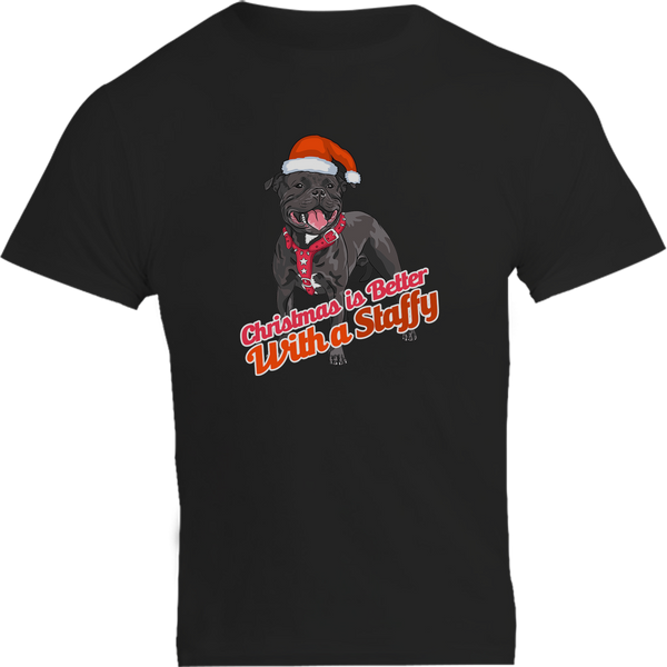Christmas Is Better With A Staffy - Unisex Tee