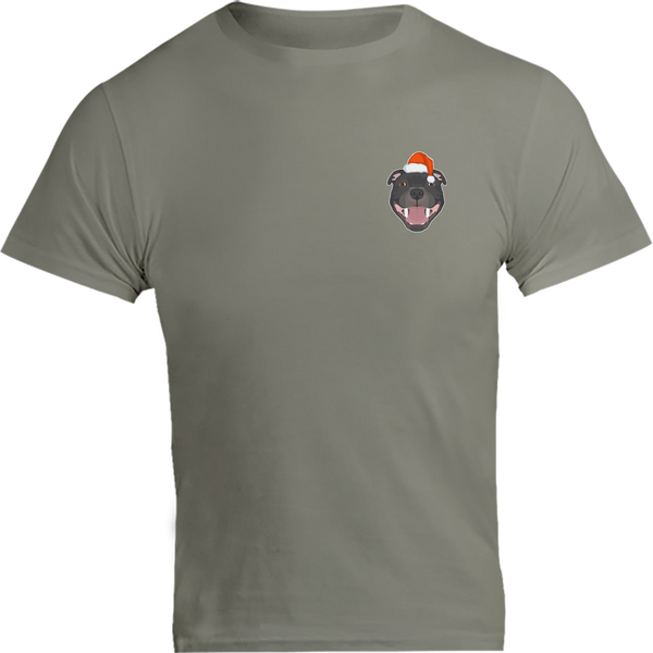 Christmas Staffy Pocket - Unisex Tee