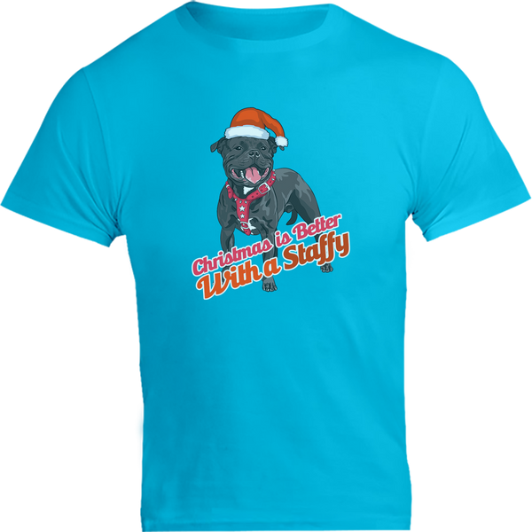 Christmas Is Better With A Staffy - Unisex Tee