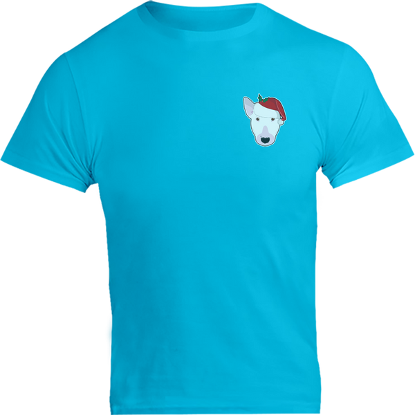 Santa Hat Bull Terrier Pocket - Unisex Tee