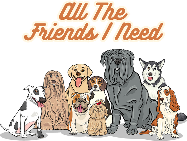 All The Friends I Need - Ladies Relaxed Fit Tee - Graphic Tees Australia