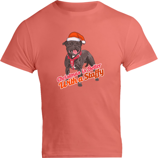 Christmas Is Better With A Staffy - Unisex Tee