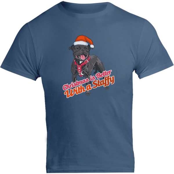 Christmas Is Better With A Staffy - Unisex Tee