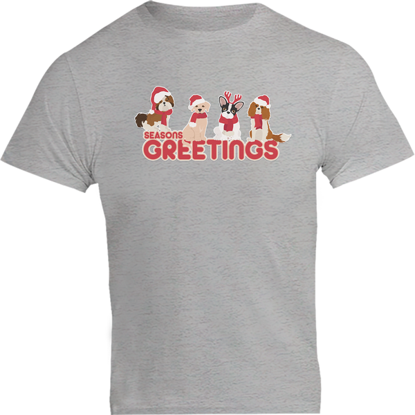 Season's Greetings Dogs - Unisex Tee - Plus Size