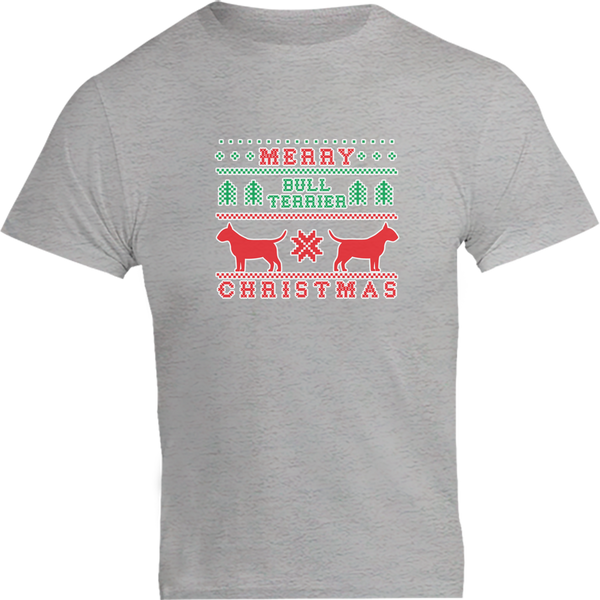 Merry Bull Terrier Christmas - Unisex Tee - Plus Size