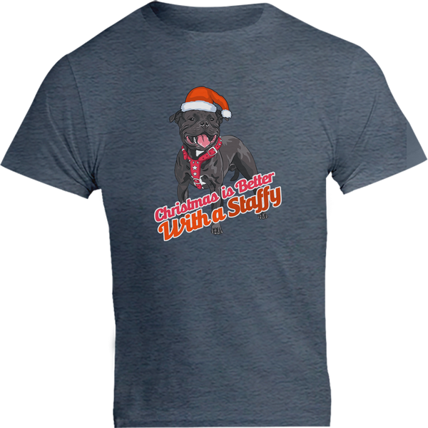 Christmas Is Better With A Staffy - Unisex Tee