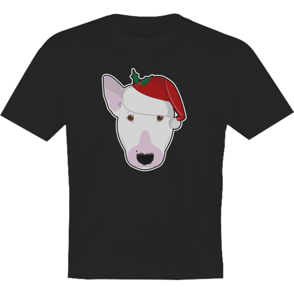 Santa Hat Bull Terrier Pocket - Youth & Infant Tee