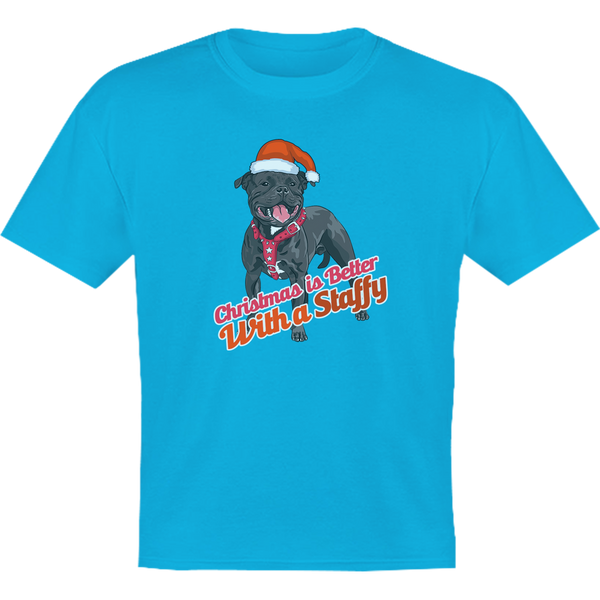 Christmas Is Better With A Staffy - Youth & Infant Tee