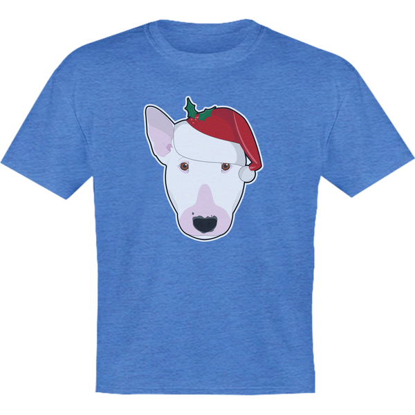 Santa Hat Bull Terrier Pocket - Youth & Infant Tee