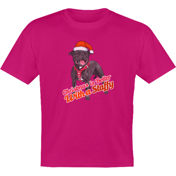 Christmas Is Better With A Staffy - Youth & Infant Tee
