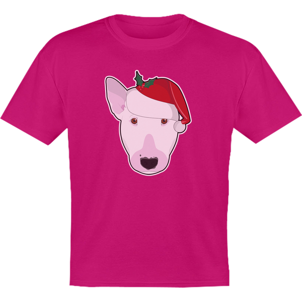 Santa Hat Bull Terrier Pocket - Youth & Infant Tee