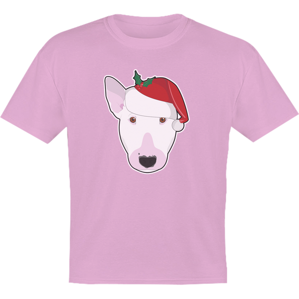 Santa Hat Bull Terrier Pocket - Youth & Infant Tee