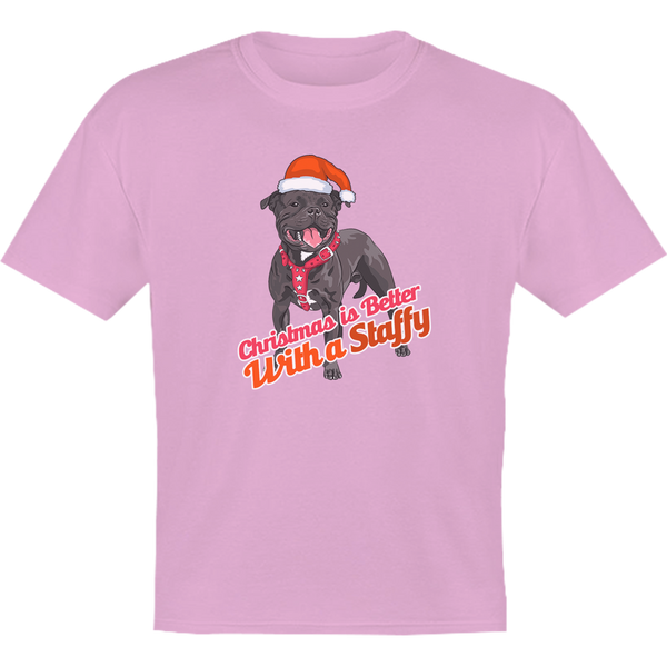 Christmas Is Better With A Staffy - Youth & Infant Tee