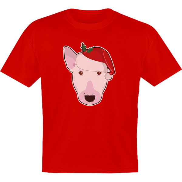 Santa Hat Bull Terrier Pocket - Youth & Infant Tee