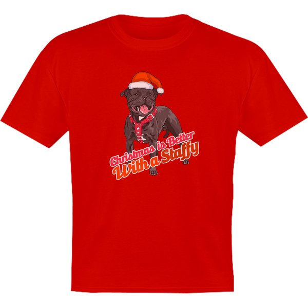 Christmas Is Better With A Staffy - Youth & Infant Tee