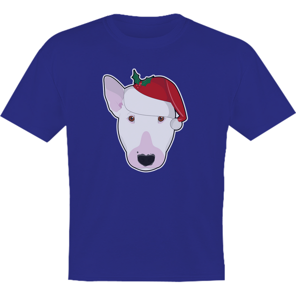 Santa Hat Bull Terrier Pocket - Youth & Infant Tee