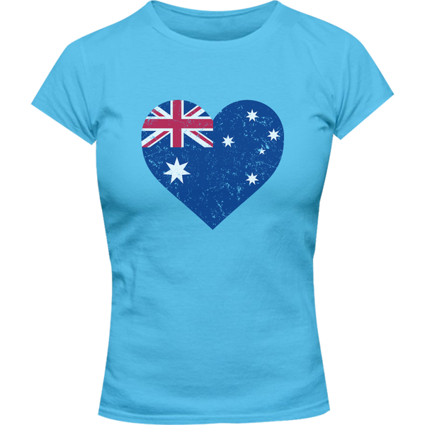 Australia Heart - Ladies Slim Fit Tee