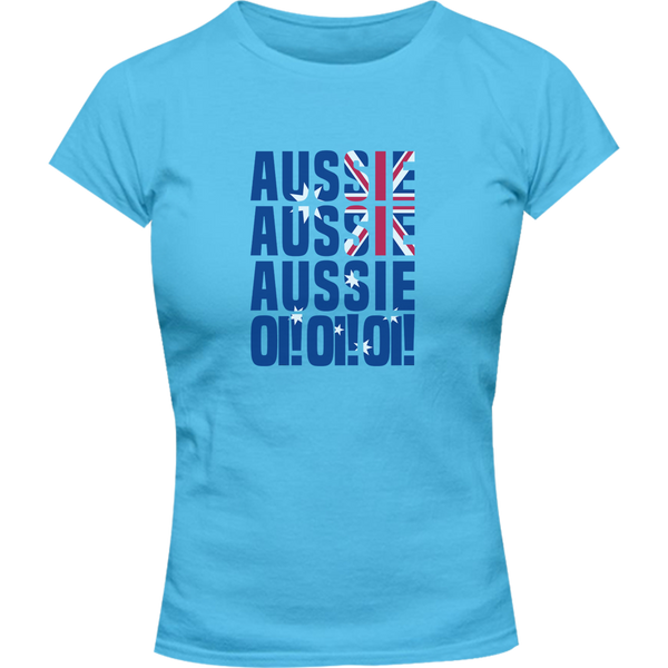 Aussie, Aussie, Aussie - Ladies Slim Fit Tee