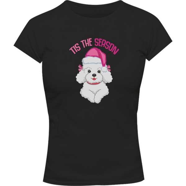 Poodle 'Tis The Season - Ladies Slim Fit Tee