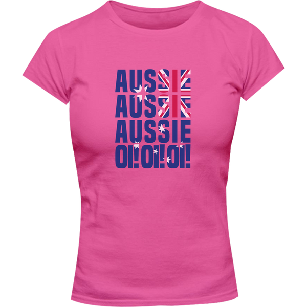 Aussie, Aussie, Aussie - Ladies Slim Fit Tee