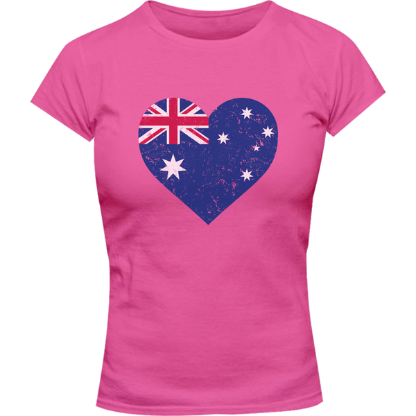 Australia Heart - Ladies Slim Fit Tee