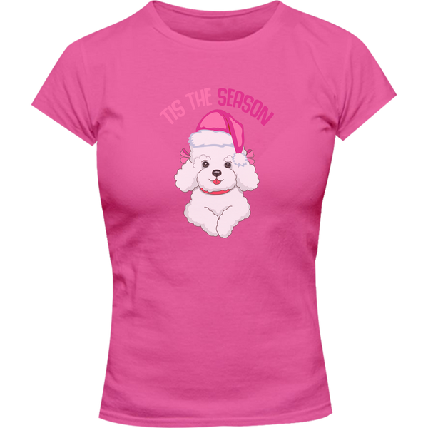 Poodle 'Tis The Season - Ladies Slim Fit Tee