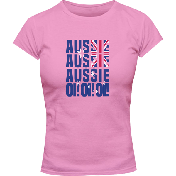 Aussie, Aussie, Aussie - Ladies Slim Fit Tee