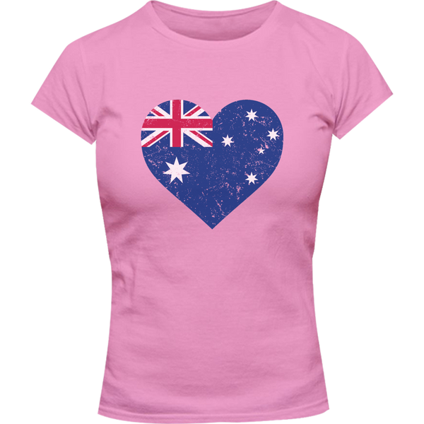 Australia Heart - Ladies Slim Fit Tee