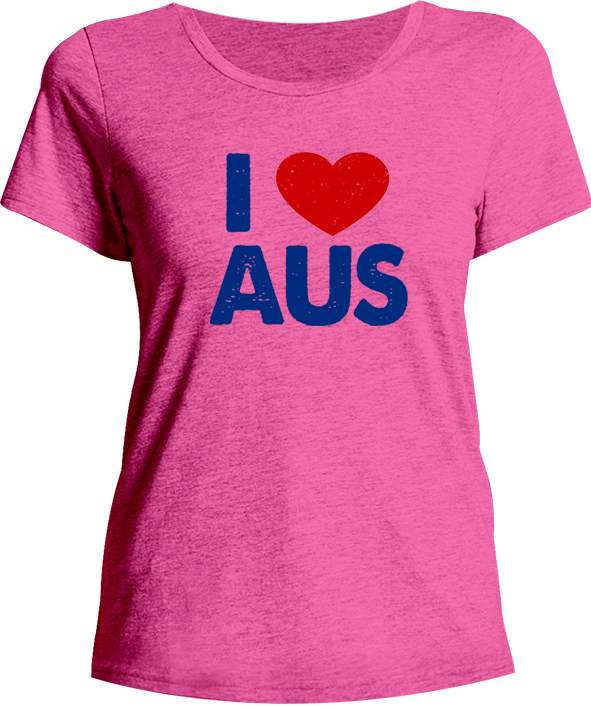 I Love Aus - Ladies Relaxed Fit Tee