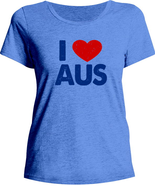 I Love Aus - Ladies Relaxed Fit Tee