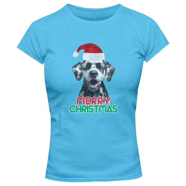 Dalmatian Merry Christmas - Ladies Slim Fit Tee