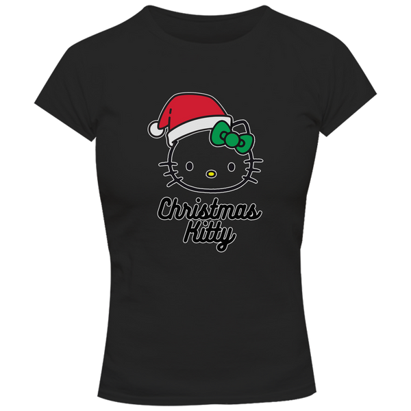 Christmas Kitty - Ladies Slim Fit Tee