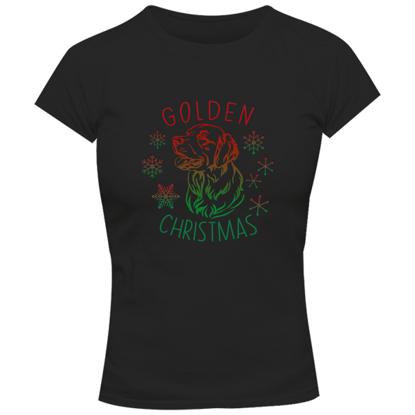 Golden Christmas - Ladies Slim Fit Tee