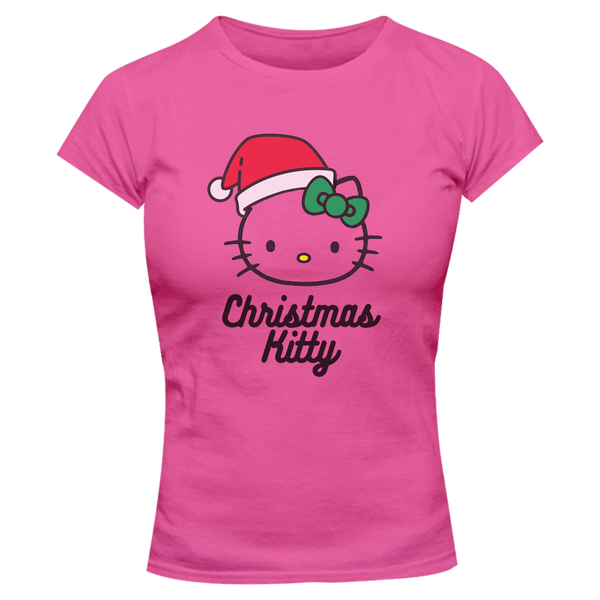 Christmas Kitty - Ladies Slim Fit Tee