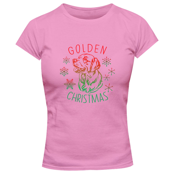 Golden Christmas - Ladies Slim Fit Tee