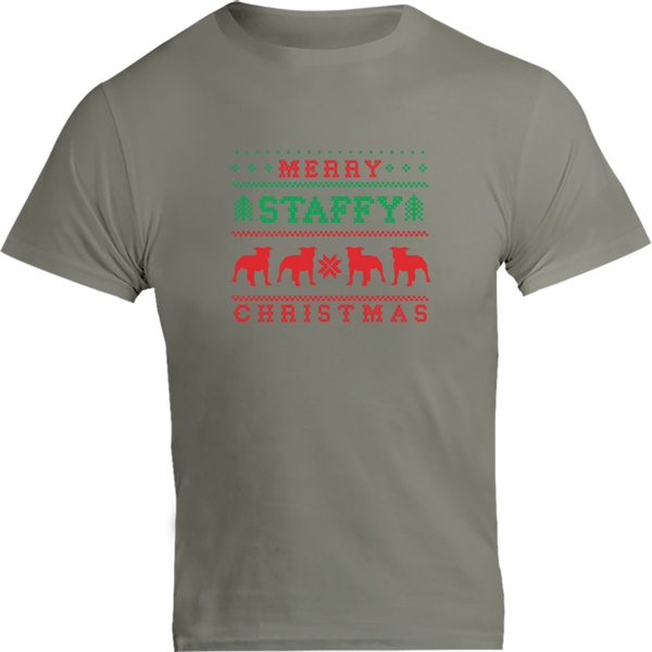 Merry Staffy Christmas - Unisex Tee