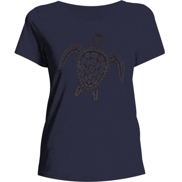 Mosaic Turtle - Ladies Burnout Tee