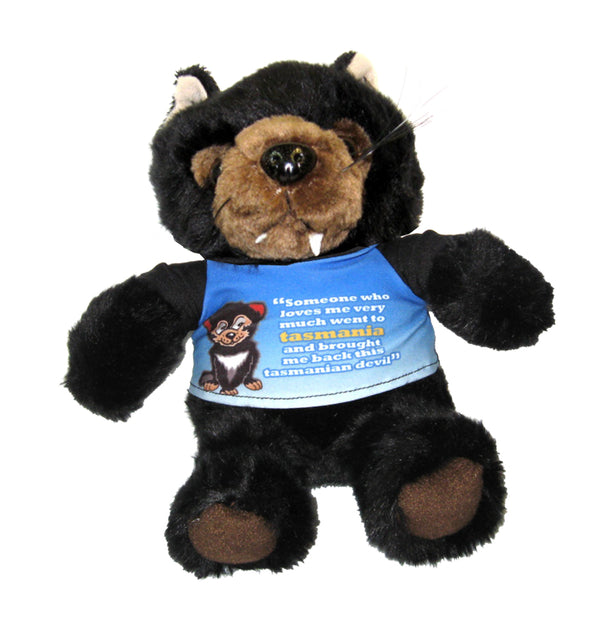 Tasmanian Devil Soft Toy with Blue Tshirt - 30cm