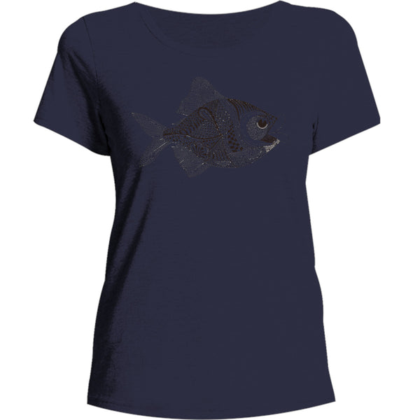 Tribal Fish - Ladies Burnout Tee