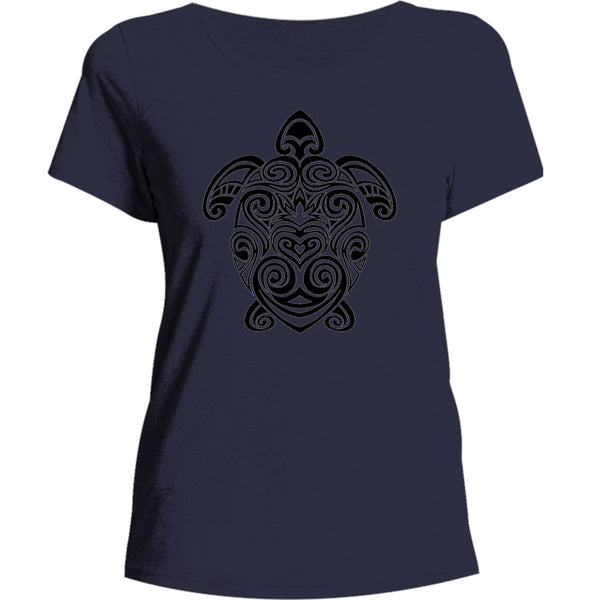 Tribal Turtle - Ladies Burnout Tee