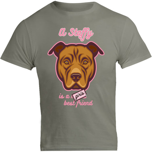 A Staffy Is A Girl's Best Friend - Unisex Tee - Graphic Tees Australia