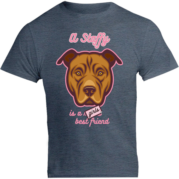 A Staffy Is A Girl's Best Friend - Unisex Tee - Graphic Tees Australia