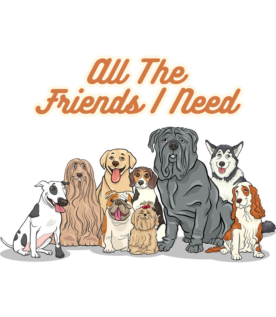 All The Friends I Need - Ladies Slim Fit Tee - Graphic Tees Australia