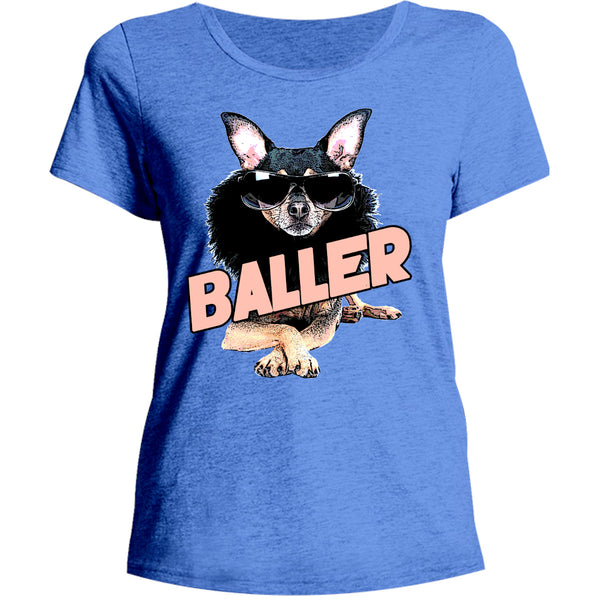 Baller - Ladies Relaxed Fit Tee - Graphic Tees Australia