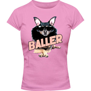 Baller - Ladies Slim Fit Tee - Graphic Tees Australia