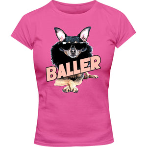 Baller - Ladies Slim Fit Tee - Graphic Tees Australia