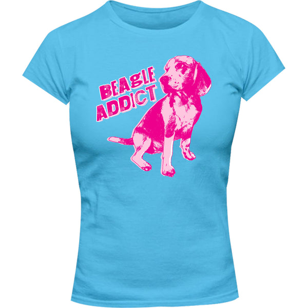 Beagle Addict - Ladies Slim Fit Tee - Graphic Tees Australia