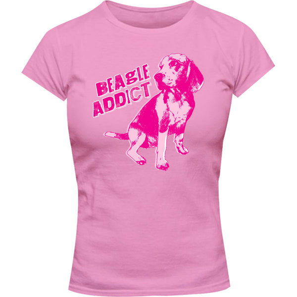 Beagle Addict - Ladies Slim Fit Tee - Graphic Tees Australia